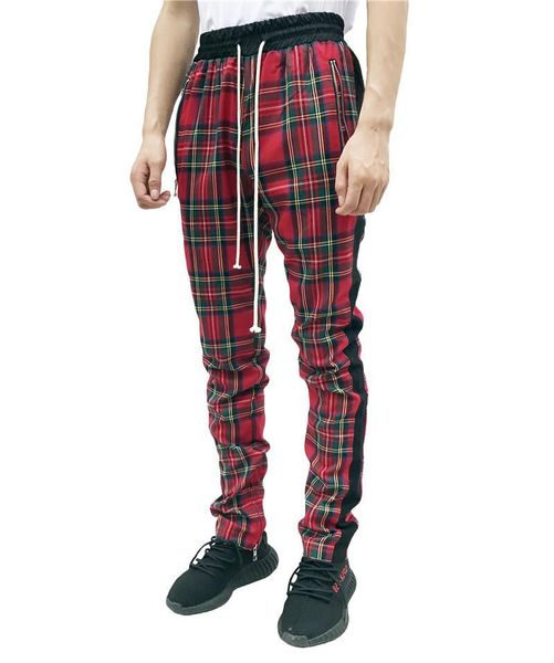 men's pants 2021 fashion men sweatpants hip hop red plaid streetwear zipper slim pencil trousers jogger, Black
men's pants 2021 fashion men sweatpants hip hop red plaid streetwear zipper slim pencil trousers jogger, Black