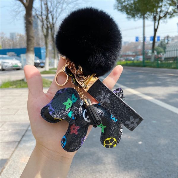 cute cartoon poodle key chain pattern pu leather car ring fashion hair ball pendant, Silver
cute cartoon poodle key chain pattern pu leather car ring fashion hair ball pendant, Silver