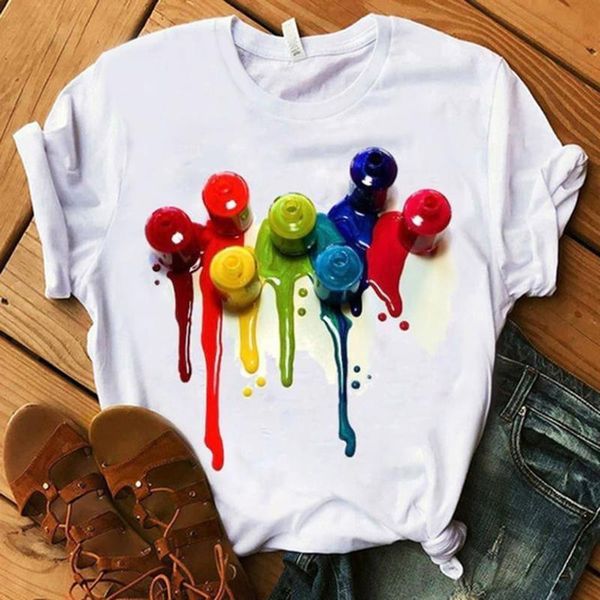 women's t-shirt 25#harajuku t shirt women nail polish cosmetics printing tshirt plus size elegant pullover summer tee mujer camisetas, White
women's t-shirt 25#harajuku t shirt women nail polish cosmetics printing tshirt plus size elegant pullover summer tee mujer camisetas, White