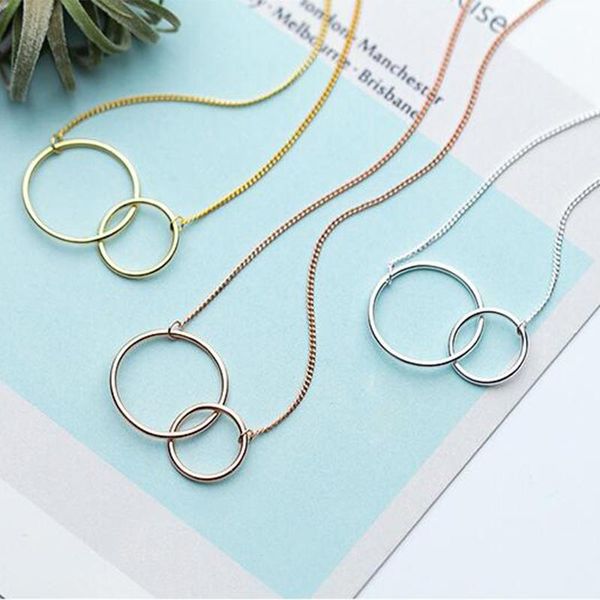 chains yaologe 925 silver necklace double circle interlocking pendant female trend clavicle chain jewelry gift wholesale
chains yaologe 925 silver necklace double circle interlocking pendant female trend clavicle chain jewelry gift wholesale