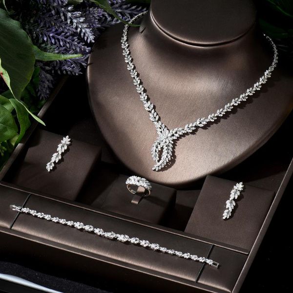 earrings & necklace hibride full micro pave cz luxury dubai jewelry set for women wedding party crystal african accessories n-892, Silver
earrings & necklace hibride full micro pave cz luxury dubai jewelry set for women wedding party crystal african accessories n-892, Silver