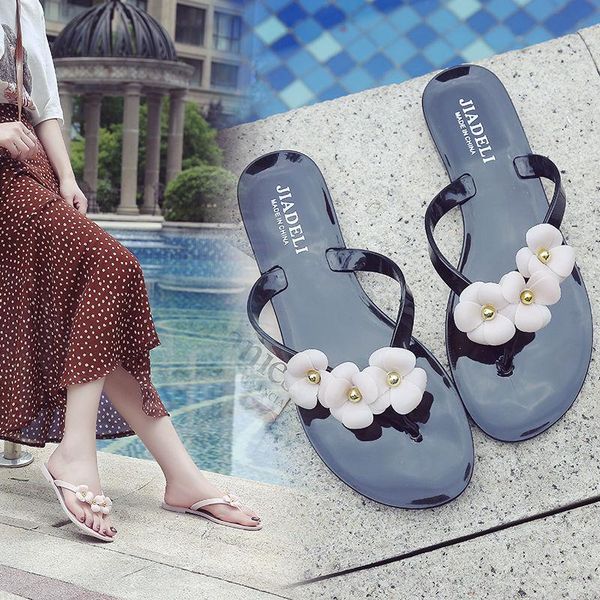 summer women flowers slippers ladies shoes outdoor flip-flops open-toed beach flat jelly, Black
summer women flowers slippers ladies shoes outdoor flip-flops open-toed beach flat jelly, Black