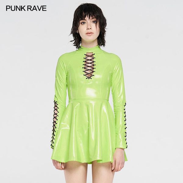 casual dresses punk rave women's rock hollow design pu leather knitting short dress gothic slim club women, Black;gray
casual dresses punk rave women's rock hollow design pu leather knitting short dress gothic slim club women, Black;gray