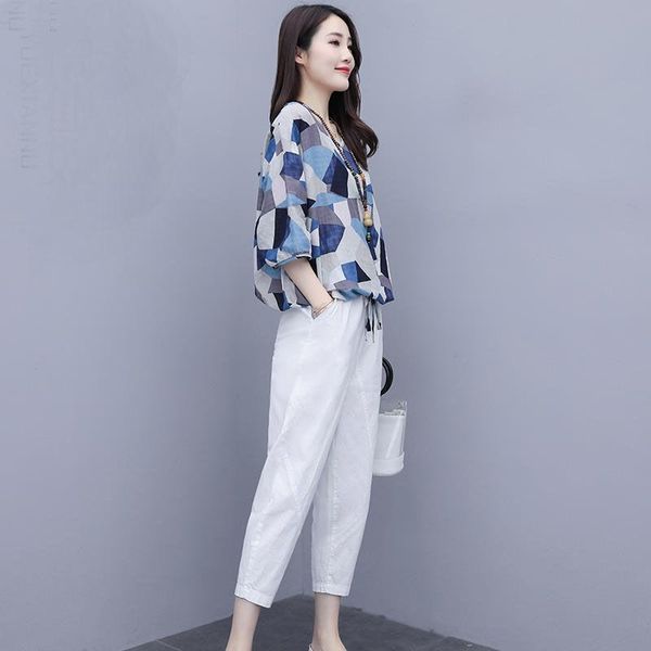 women's tracksuits middle-aged women blouse clothing 2021 summer fashion short-sleeve suit printed loose causal sets pullover w242, Gray
women's tracksuits middle-aged women blouse clothing 2021 summer fashion short-sleeve suit printed loose causal sets pullover w242, Gray