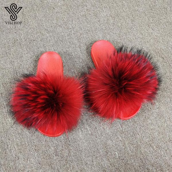 slippers 2021 arrival red pvc soles real raccoon fur women fashion style slides spring autumn indoor vs1017, Black
slippers 2021 arrival red pvc soles real raccoon fur women fashion style slides spring autumn indoor vs1017, Black