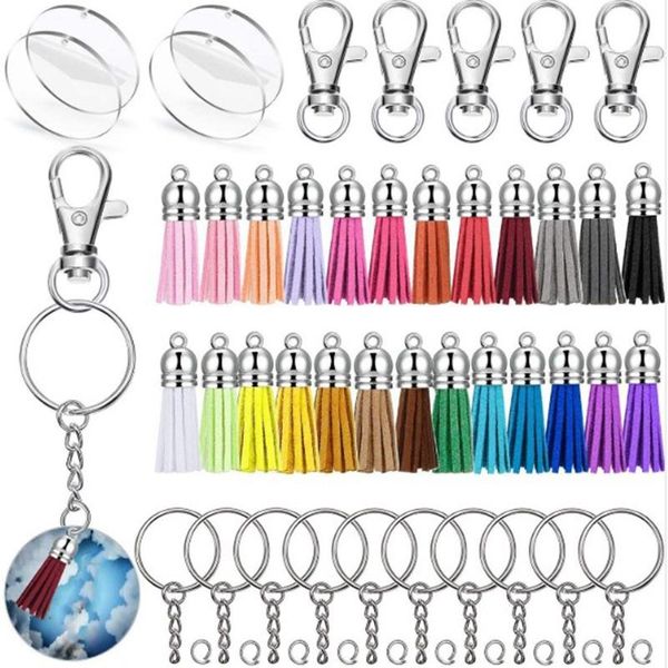 keychains acrylic transparent disc sets, 10 circular keychain blanks, 100 leather tassel pendants, for diy item crafts,, Silver
keychains acrylic transparent disc sets, 10 circular keychain blanks, 100 leather tassel pendants, for diy item crafts,, Silver