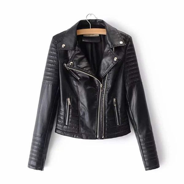 autumn winter s imitation leather long sleeve women coat lapel pure color zipper commuting women's jackets, Black;brown
autumn winter s imitation leather long sleeve women coat lapel pure color zipper commuting women's jackets, Black;brown