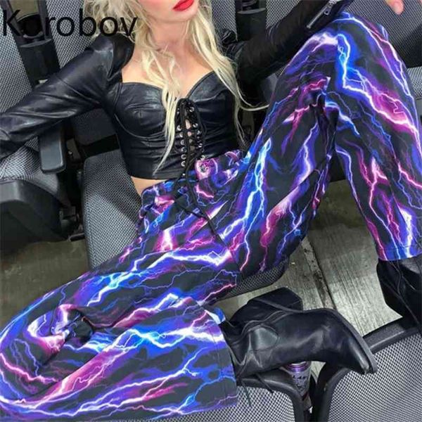 korobov summer new arrival high waist pants stretwear lighting print harajuku trousers korean ulzzang wide leg pants 210430, Black;white
korobov summer new arrival high waist pants stretwear lighting print harajuku trousers korean ulzzang wide leg pants 210430, Black;white