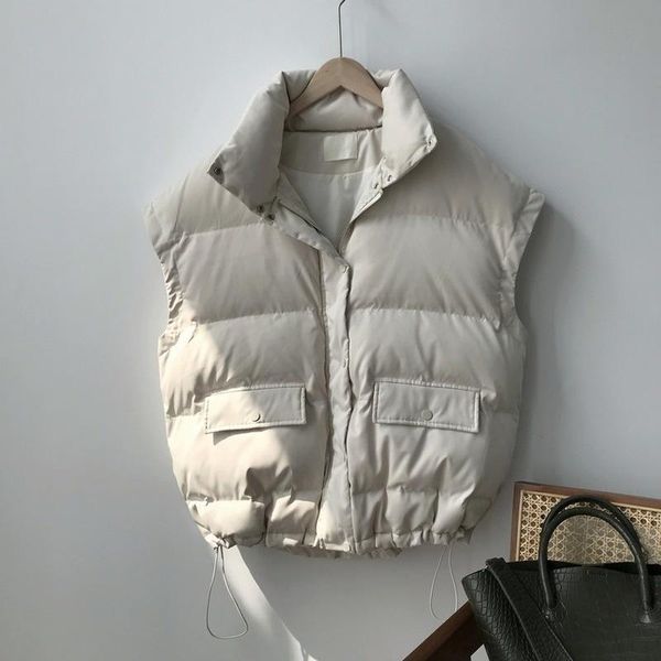 women's vests arrival 2021 autumn winter women vest cotton-padded short waistcoat plus size sleevel outwear female casual parka mujer, Black;white
women's vests arrival 2021 autumn winter women vest cotton-padded short waistcoat plus size sleevel outwear female casual parka mujer, Black;white