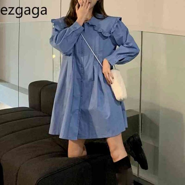 ezgaga vintage long sleeve women dress chic spring a-line long sleeve peter pan collar loose solid ladies dress casual 210430, Black;gray
ezgaga vintage long sleeve women dress chic spring a-line long sleeve peter pan collar loose solid ladies dress casual 210430, Black;gray