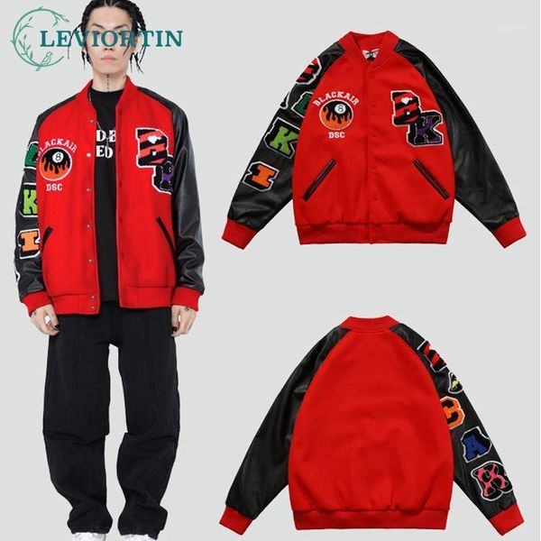 men's jackets hip hop baseball uniform for men women spring autumn hoploose patchwork leather couple retro oversized jacket, Black;brown
men's jackets hip hop baseball uniform for men women spring autumn hoploose patchwork leather couple retro oversized jacket, Black;brown