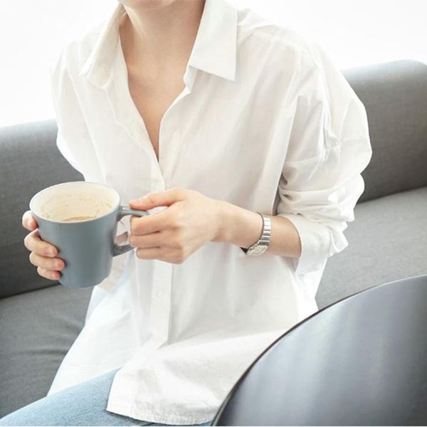 women's blouses & shirts white button up shirt oversized indie korean style office ladies with loose long sleeve spring 2021 cotton
women's blouses & shirts white button up shirt oversized indie korean style office ladies with loose long sleeve spring 2021 cotton
