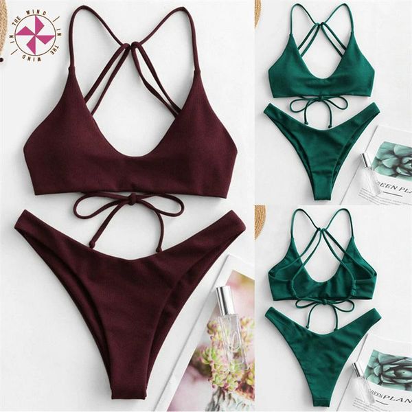 two-piece suits in the wind 2021 bikini swimsuit women lace up back solid set two piece bathing brazilian
two-piece suits in the wind 2021 bikini swimsuit women lace up back solid set two piece bathing brazilian