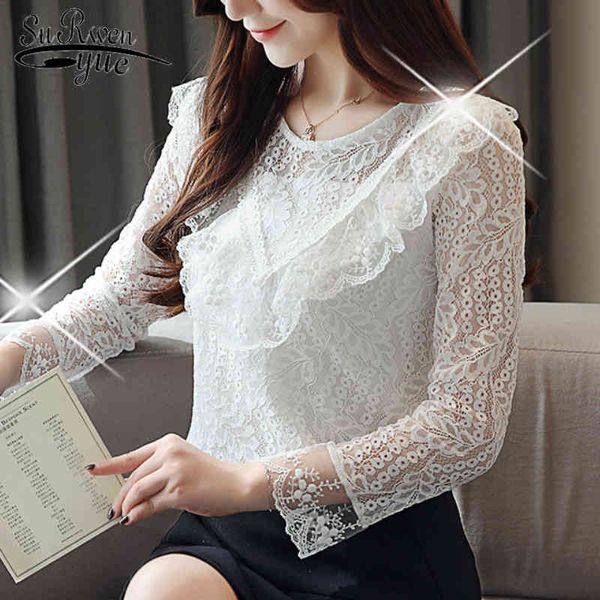 dames blouse zomer hollow lace shirt flare long sleeve women shirts ruffles o-neck 2626 50 210427, White
dames blouse zomer hollow lace shirt flare long sleeve women shirts ruffles o-neck 2626 50 210427, White
