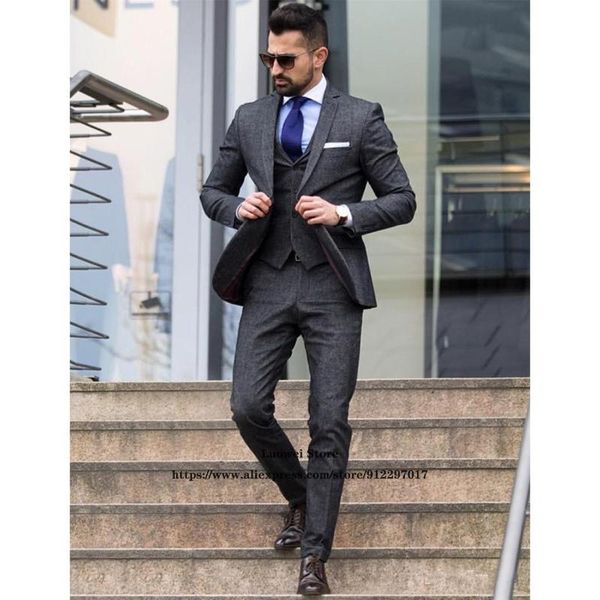 men's suits & blazers classic tweed mens casual slim fit wedding groom tuxedo formal business blazer 3 piece sets ternos (jacket + vest, White;black
men's suits & blazers classic tweed mens casual slim fit wedding groom tuxedo formal business blazer 3 piece sets ternos (jacket + vest, White;black