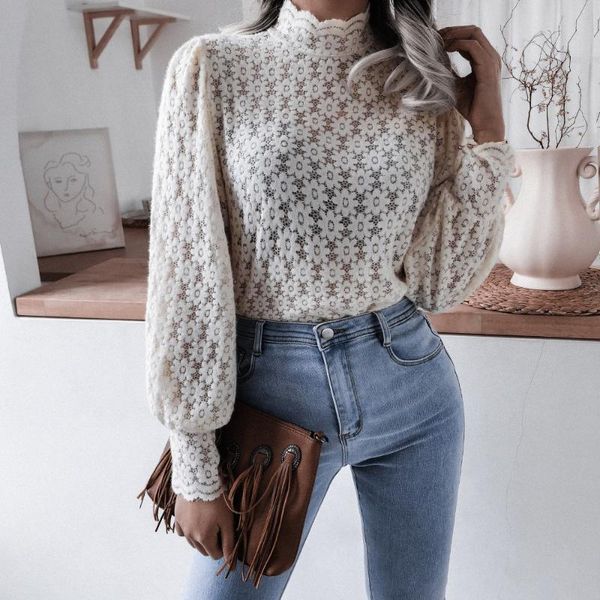 women's t-shirt 2021 spring lantern long sleeve stand collar lace shirt ladies shirts women womens clothing, White
women's t-shirt 2021 spring lantern long sleeve stand collar lace shirt ladies shirts women womens clothing, White