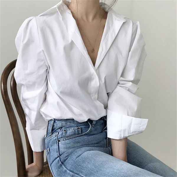 women shirts blouses casual fashion female turn-down collar long sleeve blouse office lady style shirt simple jk237 women's &, White
women shirts blouses casual fashion female turn-down collar long sleeve blouse office lady style shirt simple jk237 women's &, White