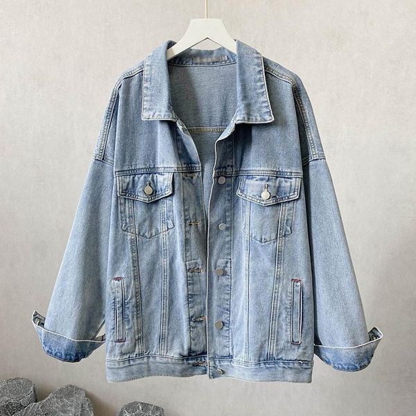 women's jackets 2021 denim jacket solid loose lapel long sleeve casual blue outwear autumn winter jeans coats female, Black;brown
women's jackets 2021 denim jacket solid loose lapel long sleeve casual blue outwear autumn winter jeans coats female, Black;brown