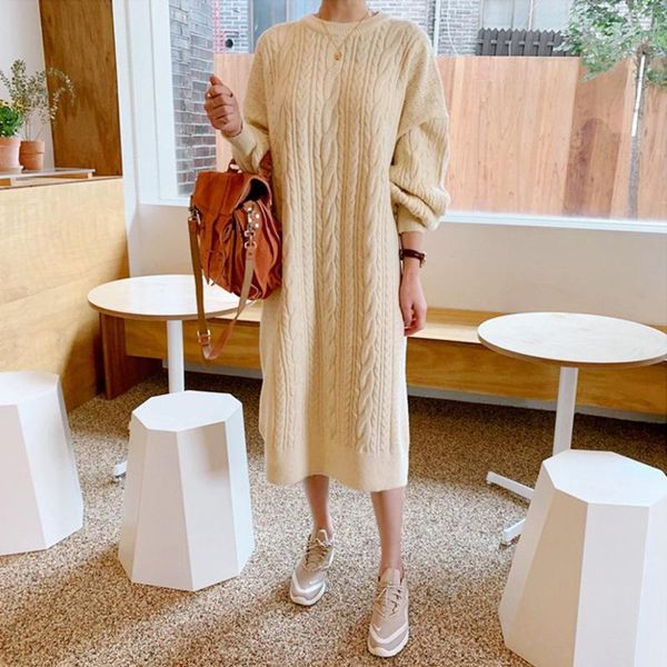 casual dresses women elegant loose sweaters dress autumn winter korean simple lady personality streetwear sweater long knitted vacation, Black;gray
casual dresses women elegant loose sweaters dress autumn winter korean simple lady personality streetwear sweater long knitted vacation, Black;gray