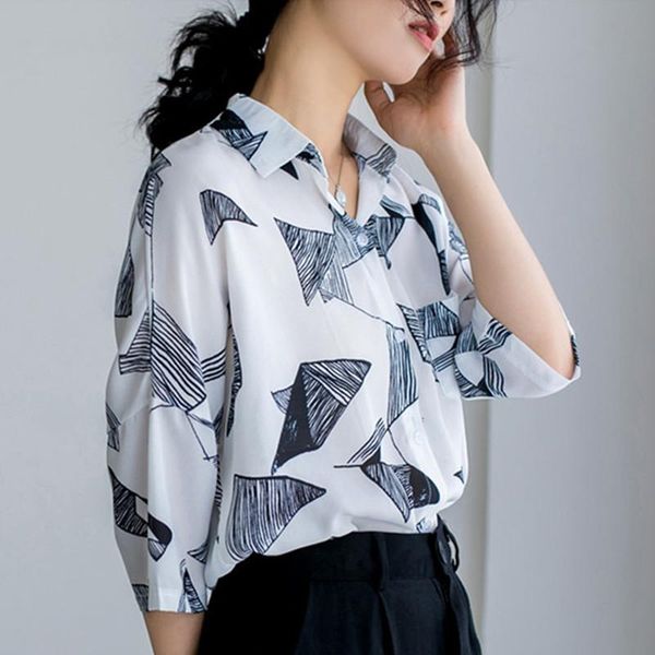 summer women shirt geometric office lady female blouse fashion lazy style all-match print half sleeve casual chiffon women's blouses &, White
summer women shirt geometric office lady female blouse fashion lazy style all-match print half sleeve casual chiffon women's blouses &, White