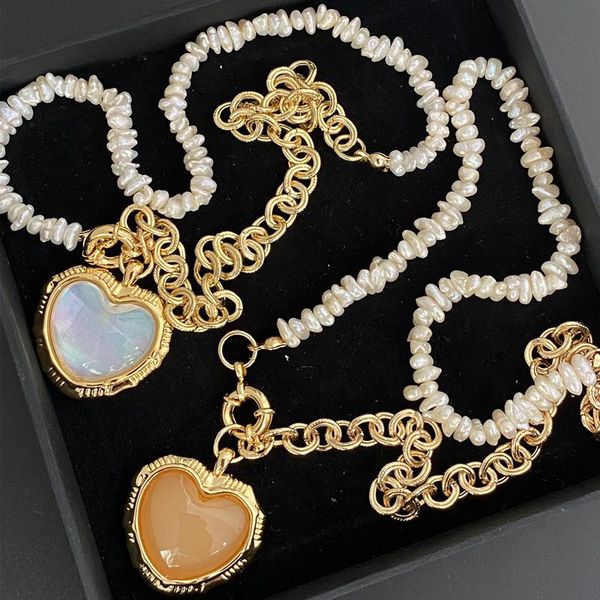 pendant necklaces baroque natural freshwater pearl love heart necklace for women delicate asymmetric gold chunky chain jewelry, Silver
pendant necklaces baroque natural freshwater pearl love heart necklace for women delicate asymmetric gold chunky chain jewelry, Silver