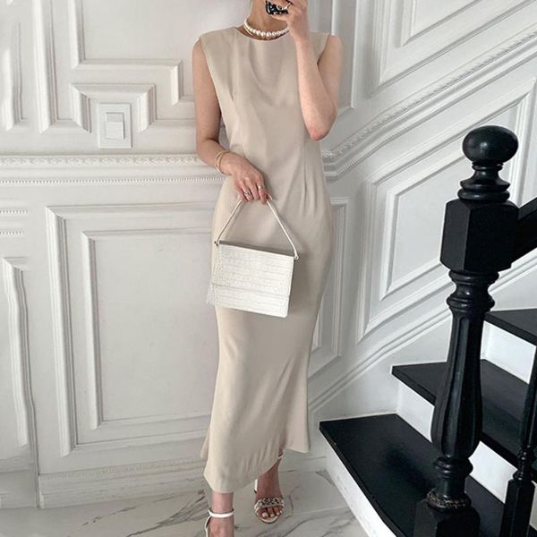 casual dresses 2021 summer simplicity mermaid korean fashion solid color temperament elegant round neck sleeveless, Black;gray
casual dresses 2021 summer simplicity mermaid korean fashion solid color temperament elegant round neck sleeveless, Black;gray