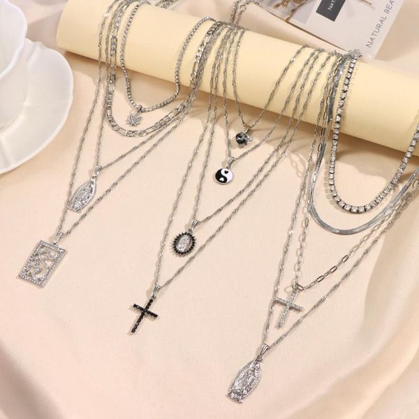 pendant necklaces flatfoosie vintage multi-layer coin portrait for women boho silver color cross dragon crystal necklace jewelry
pendant necklaces flatfoosie vintage multi-layer coin portrait for women boho silver color cross dragon crystal necklace jewelry