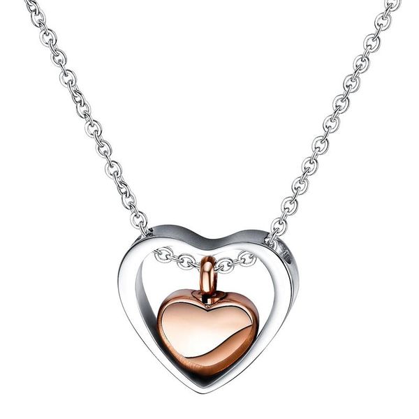 double heart stainless steel cremation jewelry hold loved ones ashes keepsake urn necklace chains, Silver
double heart stainless steel cremation jewelry hold loved ones ashes keepsake urn necklace chains, Silver