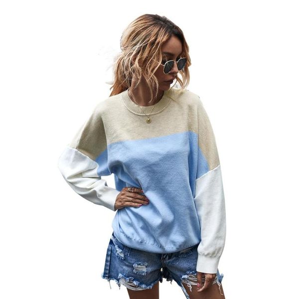 women's sweaters fashion patchwork autumn winter 2021 ladies knitted sweater women o-neck full sleeve jumper pullovers top, White;black
women's sweaters fashion patchwork autumn winter 2021 ladies knitted sweater women o-neck full sleeve jumper pullovers top, White;black