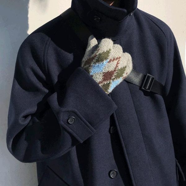 men's wool & blends double-sided woolen coat mid-length autumn and winter thickening korean style trendy british windbreaker, Black
men's wool & blends double-sided woolen coat mid-length autumn and winter thickening korean style trendy british windbreaker, Black