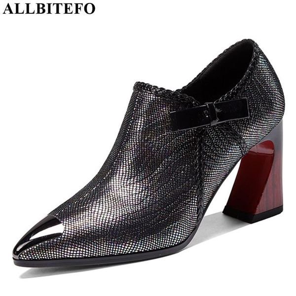dress shoes allbitefo real genuine leather fashion high heel butterfly-knot women heels spring autumn pointed toe office ladies, Black
dress shoes allbitefo real genuine leather fashion high heel butterfly-knot women heels spring autumn pointed toe office ladies, Black