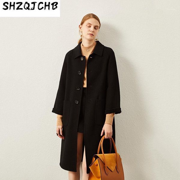 elegant women spring black coat without liner winter woolen women's medium long 100% cashmere wool & blends
elegant women spring black coat without liner winter woolen women's medium long 100% cashmere wool & blends