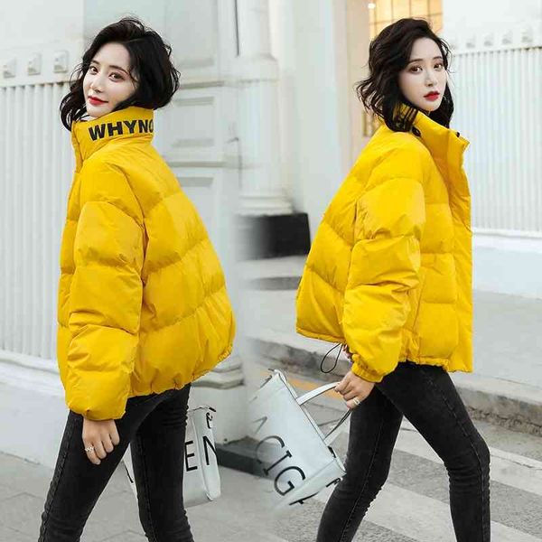 winter new down jacket women's loose thickened bright face stand collar short bread white duck, Black
winter new down jacket women's loose thickened bright face stand collar short bread white duck, Black