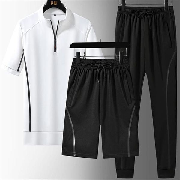 men's tracksuits men sports suit summer casual fashion 3 pcs tracksuit short sleeve t-shirt shorts long pants, Gray
men's tracksuits men sports suit summer casual fashion 3 pcs tracksuit short sleeve t-shirt shorts long pants, Gray