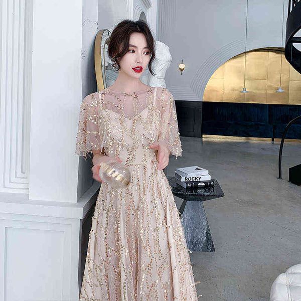 luxury prom dresses annual meeting evening 2021 super fairy mh sequin temperament small champagne host performance, Black
luxury prom dresses annual meeting evening 2021 super fairy mh sequin temperament small champagne host performance, Black