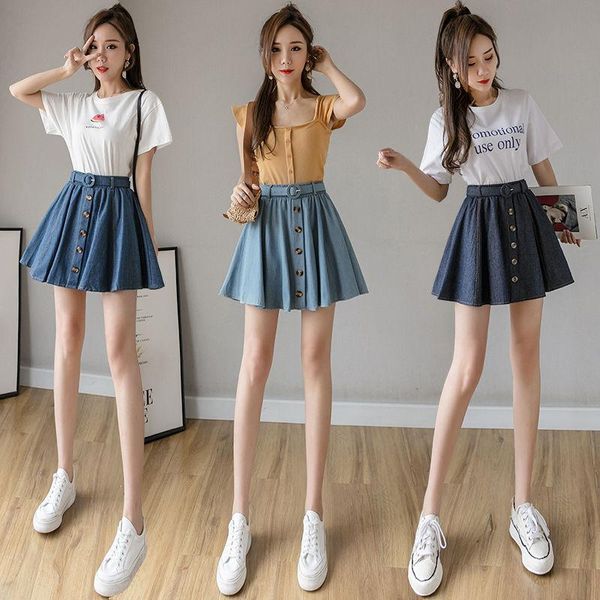 skirts korean fashion women summer elastic high waist mini skirt breasted all-match pleated denim jupe femme 2021 y64, Black
skirts korean fashion women summer elastic high waist mini skirt breasted all-match pleated denim jupe femme 2021 y64, Black