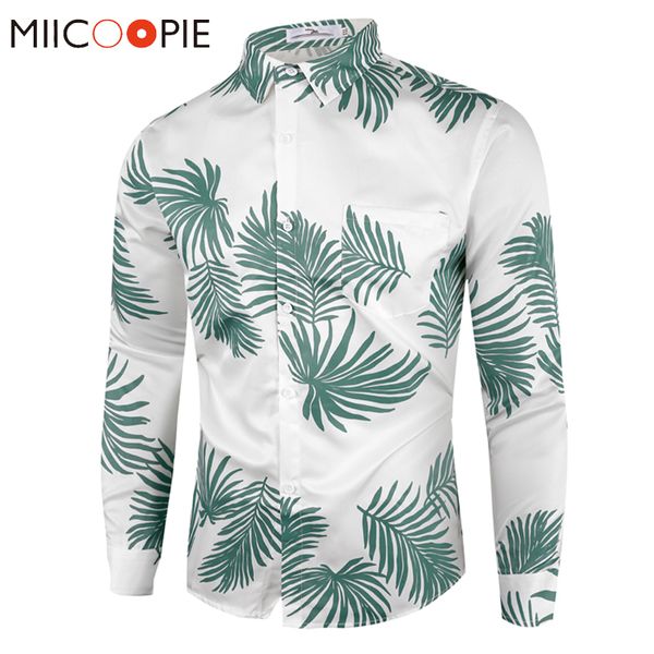 men casual shirts korean fashion 2020 long sleeve vintage leaves printed pocket design formal business social shirt blouse, White;black
men casual shirts korean fashion 2020 long sleeve vintage leaves printed pocket design formal business social shirt blouse, White;black