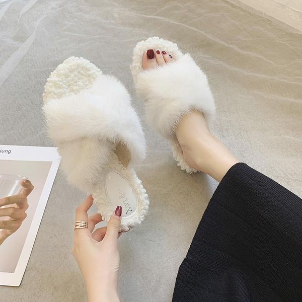 slippers 2021 ladies plush fluffy fur beach home street shoes multi-color optional, Black
slippers 2021 ladies plush fluffy fur beach home street shoes multi-color optional, Black