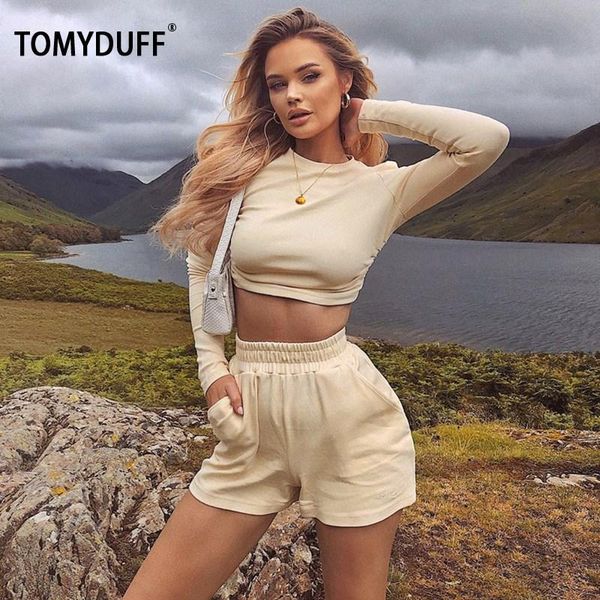 women's tracksuits tomyduff t-shirt sportwear shorts pants women t-shirts tee backless long sleeve tacksuit outfit clothes sets top, Gray
women's tracksuits tomyduff t-shirt sportwear shorts pants women t-shirts tee backless long sleeve tacksuit outfit clothes sets top, Gray