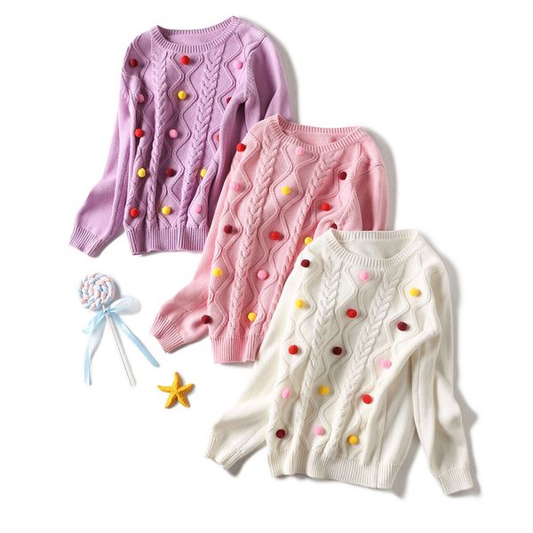 2021 new girls sweaters autumn outwear sweater o-neck wear inside girl knitted pullovers colored lovely kids childrens clothing, White
2021 new girls sweaters autumn outwear sweater o-neck wear inside girl knitted pullovers colored lovely kids childrens clothing, White