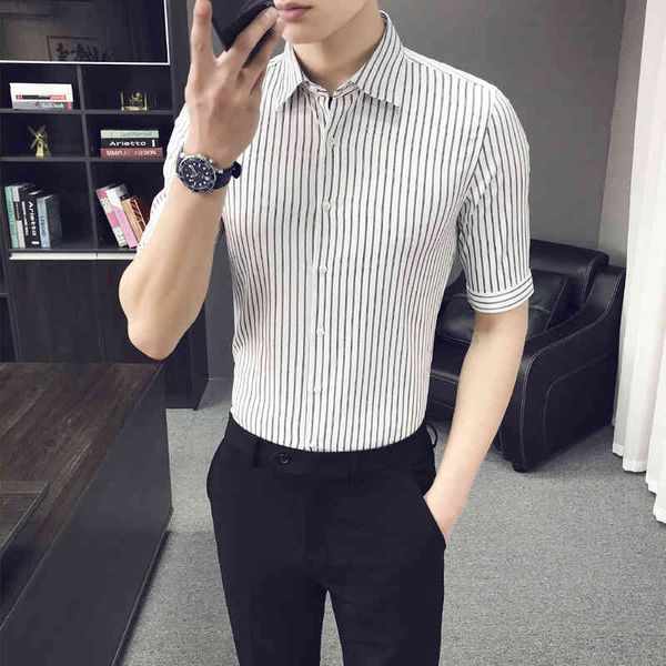 men's casual shirts british style of summer striped fashion half manly sleeve fine suit formal business wear blouse 3xl hmpy, White;black
men's casual shirts british style of summer striped fashion half manly sleeve fine suit formal business wear blouse 3xl hmpy, White;black