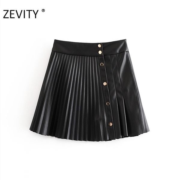zevity women vintage high waist pu leather pleated mini skirt faldas mujer ladies front buttons casual brand chic skirts qun689 210325, Black
zevity women vintage high waist pu leather pleated mini skirt faldas mujer ladies front buttons casual brand chic skirts qun689 210325, Black
