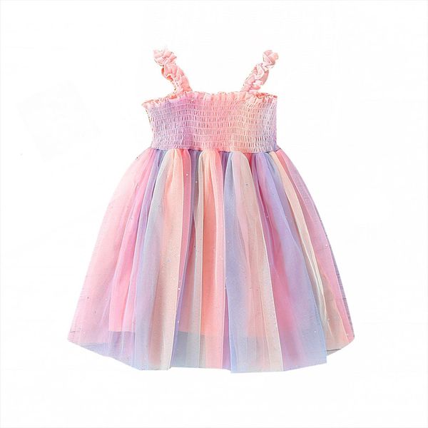 2 8y cute kids girl dress baby girls ruffle straps pleated rainbow striped tulle princess summer sundress for party, Red;yellow
2 8y cute kids girl dress baby girls ruffle straps pleated rainbow striped tulle princess summer sundress for party, Red;yellow