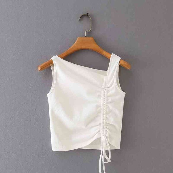 asymmetry drawstring decoration knitting vest t shirt women summer femme crop stylish lady white short t1328 210430
asymmetry drawstring decoration knitting vest t shirt women summer femme crop stylish lady white short t1328 210430