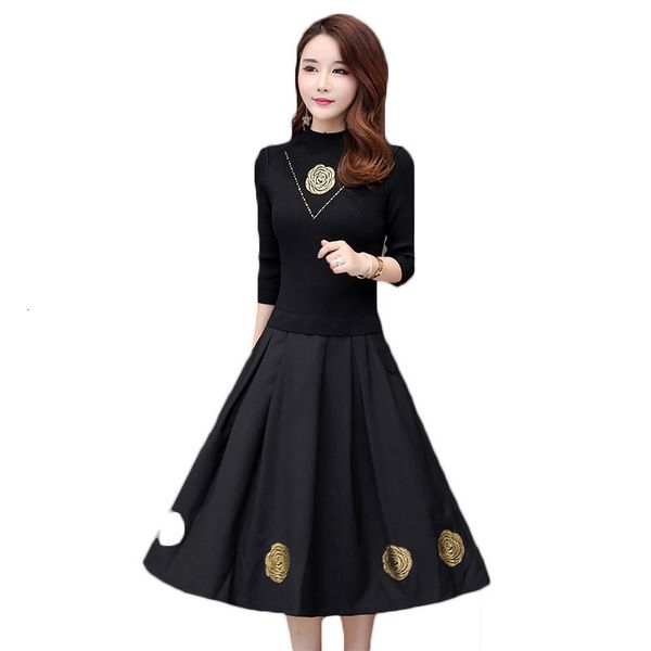 dress seven long-sleeved women's middle sleeves mace torn neck autumn embroidery winter clothes dressed in male 3xl lq309 j5p6, Black;gray
dress seven long-sleeved women's middle sleeves mace torn neck autumn embroidery winter clothes dressed in male 3xl lq309 j5p6, Black;gray