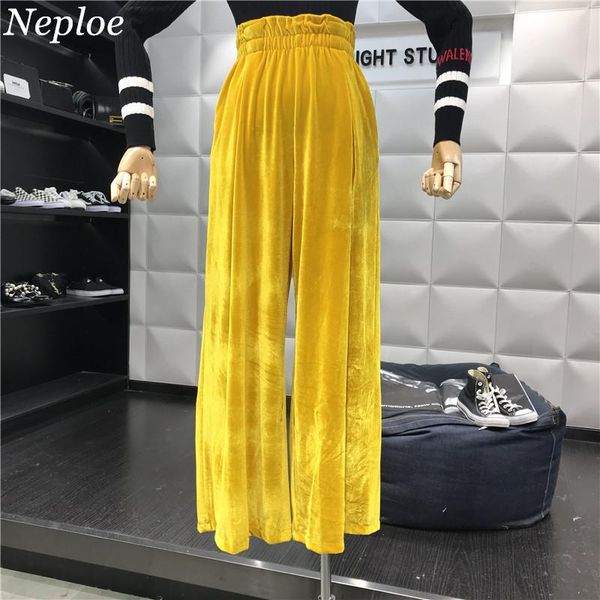 women's pants & capris neploe solid velvet pleated women wide leg full length high waist female bottom 2021 auttum fashion elastic pant, Black;white
women's pants & capris neploe solid velvet pleated women wide leg full length high waist female bottom 2021 auttum fashion elastic pant, Black;white