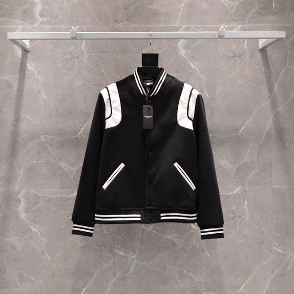 s p luxury designer brand men's women's baseball jacket classic fashion high-quality couple woolen leather stitching black grey, Black;brown
s p luxury designer brand men's women's baseball jacket classic fashion high-quality couple woolen leather stitching black grey, Black;brown