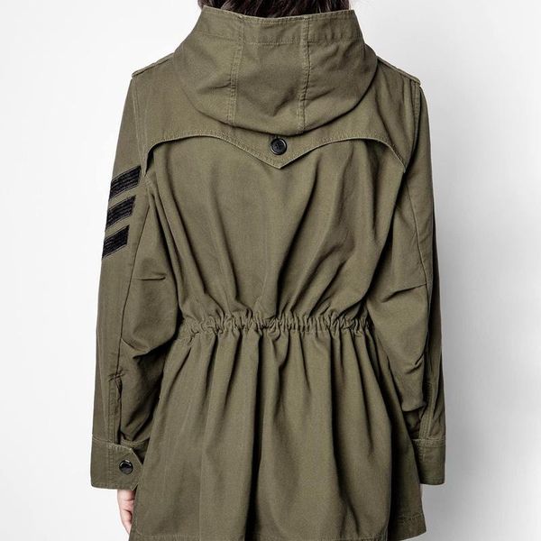 spring and autumn style casual fashion long-sleeved single-breasted hooded waist jacket women women's jackets, Black;brown
spring and autumn style casual fashion long-sleeved single-breasted hooded waist jacket women women's jackets, Black;brown
