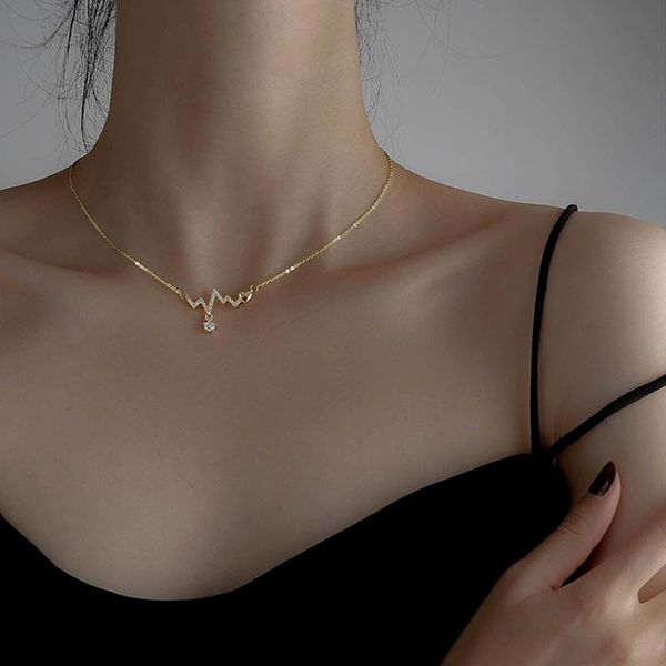 chains heartbeat girls necklace rhinestone woman necklaces jewelry personality chain wedding korean zinc alloy oorbellen, Silver
chains heartbeat girls necklace rhinestone woman necklaces jewelry personality chain wedding korean zinc alloy oorbellen, Silver