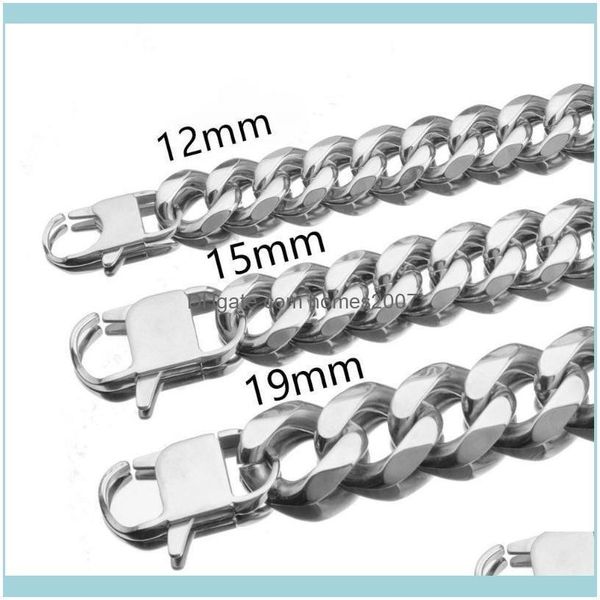 necklaces pendants jewelryfashion mens 12/15/17/19mm wide 316l stainless steel curb cuban link chain bracelet & necklace 7-40inch chains dro, Silver
necklaces pendants jewelryfashion mens 12/15/17/19mm wide 316l stainless steel curb cuban link chain bracelet & necklace 7-40inch chains dro, Silver